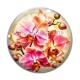 Cabochon Verre - fleur orchidée