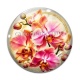 Cabochon Verre - fleur orchidée