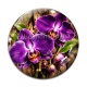 Cabochon Verre - fleur orchidée