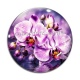 Cabochon Verre - fleur orchidée