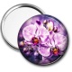 Miroir de poche - fleur orchidée