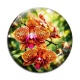 Cabochon Verre - fleur orchidée