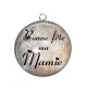 Pendentif Cabochon Argent - bonne fête mamie