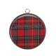 Pendentif Cabochon Argent - rayure
