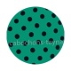 pois noir fond vert- Cabochon résine, cabochon verre, Pendentif