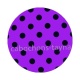 pois noir fond violet- Cabochon résine, cabochon verre, Pendentif