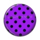 Cabochon Résine - pois noir fond violet