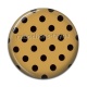 Cabochon Résine - pois noir fond marron