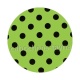 pois noir fond vert- Cabochon résine, cabochon verre, Pendentif