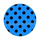 pois noir fond bleu- Cabochon résine, cabochon verre, Pendentif