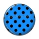 Cabochon Résine - pois noir fond bleu