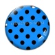 Cabochon Verre - pois noir fond bleu