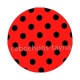pois noir fond rouge- Cabochon résine, cabochon verre, Pendentif