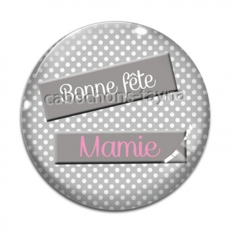 Cabochon Verre - bonne fête mamie