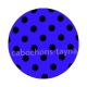 pois noir fond bleu- Cabochon résine, cabochon verre, Pendentif