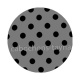 pois noir fond gris- Cabochon résine, cabochon verre, Pendentif