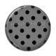 Cabochon Résine - pois noir fond gris