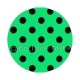 pois noir fond vert- Cabochon résine, cabochon verre, Pendentif