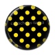 Cabochon Résine - pois noir fond jaune