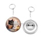 Porte clés décapsuleur - chat livre - Cabochon, porte-clés, magnet, miroir