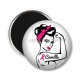 Magnet's - Octobre Rose – Cabochon verre ou résine – Badge, porte-clés, Personnalisable