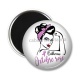 Magnet's - Octobre Rose ruban rose – Personnalisable- Cabochon verre ou résine – Badge
