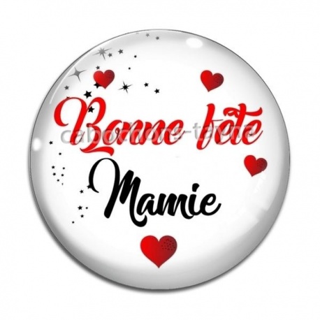 Cabochon Verre - bonne fête mamie