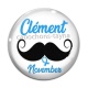Cabochon Verre - Votre prénom – November – Cabochon personnalisé – Badge, porte-clés, Décapsuleur