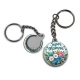 Porte clés - super maman-Maman je t'aime- Cabochon verre ou résine, magnet, miroir