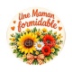 Maman formidable- Cabochon verre ou résine, magnet, miroir, porte clés