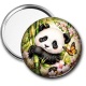 Miroir de poche - Panda- Cabochon verre ou résine, magnet, miroir, porte clés