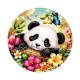  Panda- Cabochon verre ou résine, miroirs, porte clés, magnet