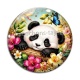 Cabochon Verre -  Panda- Cabochon verre ou résine, miroirs, porte clés, magnet