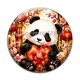 Cabochon Verre - Panda- Cabochon verre ou résine, miroirs, porte clés, magnet