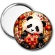 Miroir de poche - Panda- Cabochon verre ou résine, miroirs, porte clés, magnet