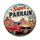 Cabochon Résine - Super parrain- Cabochon verre ou résine, décapsuleur, porte clés