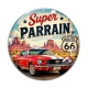 Cabochon Verre - Super parrain- Cabochon verre ou résine, décapsuleur, porte clés