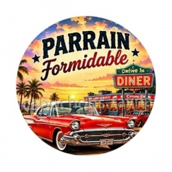 Parrain formidable- Cabochon verre ou résine