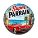 Cabochon Résine - super parrain- Cabochon verre ou résine, décapsuleur, porte clés