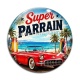 Cabochon Verre - super parrain- Cabochon verre ou résine, décapsuleur, porte clés