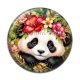Cabochon Résine - Panda- Cabochon verre ou résine, miroirs, porte clés