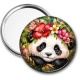 Miroir de poche - Panda- Cabochon verre ou résine, miroirs, porte clés