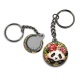 Porte clés - Panda- Cabochon verre ou résine, miroirs, porte clés