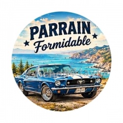 Parrain formidable- Cabochon verre ou résine