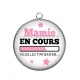 Pendentif Cabochon Argent - mamie en cours