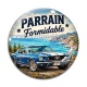 Cabochon Verre - Parrain formidable- Cabochon verre ou résine