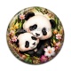 Cabochon Résine - Panda- Cabochon verre ou résine, magnet, porte clés