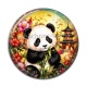 Cabochon Résine - Panda- Cabochon verre ou résine, miroirs, porte clés