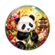 Cabochon Verre - Panda- Cabochon verre ou résine, miroirs, porte clés