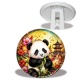 Trépied - Panda- Cabochon verre ou résine, miroirs, porte clés